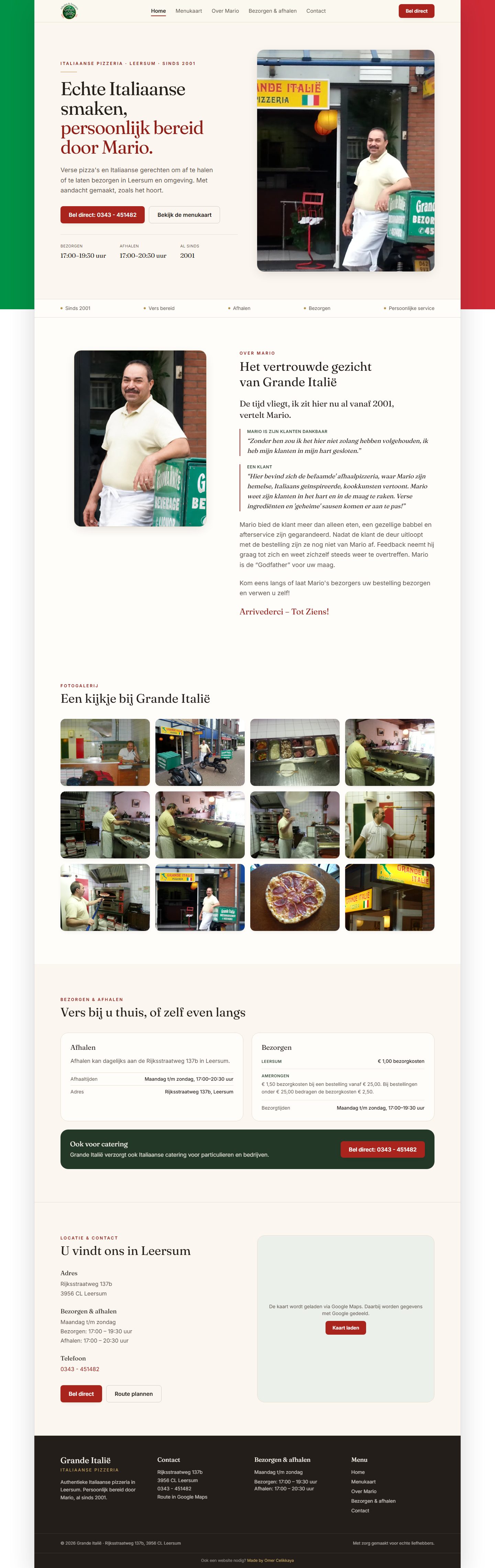 Volledige website van Grande Italie